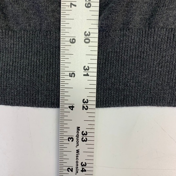 Harbor Bay Mens 3XLT Gray 1/4 Zip Mock Neck Long Sleeve Pullover Sweater - Picture 11 of 11